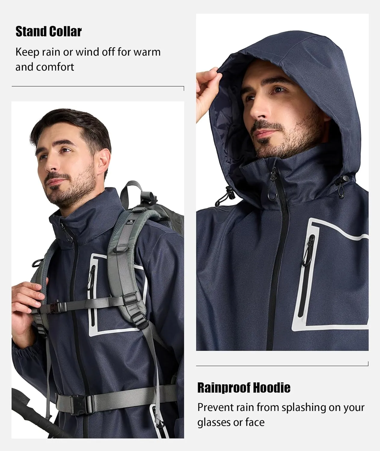 SWISSWELL Golf Rain Suits for Men Waterproof Golf Rain Gear Lightweight Windbreaker Jacket and Pants for Outdoors Work
