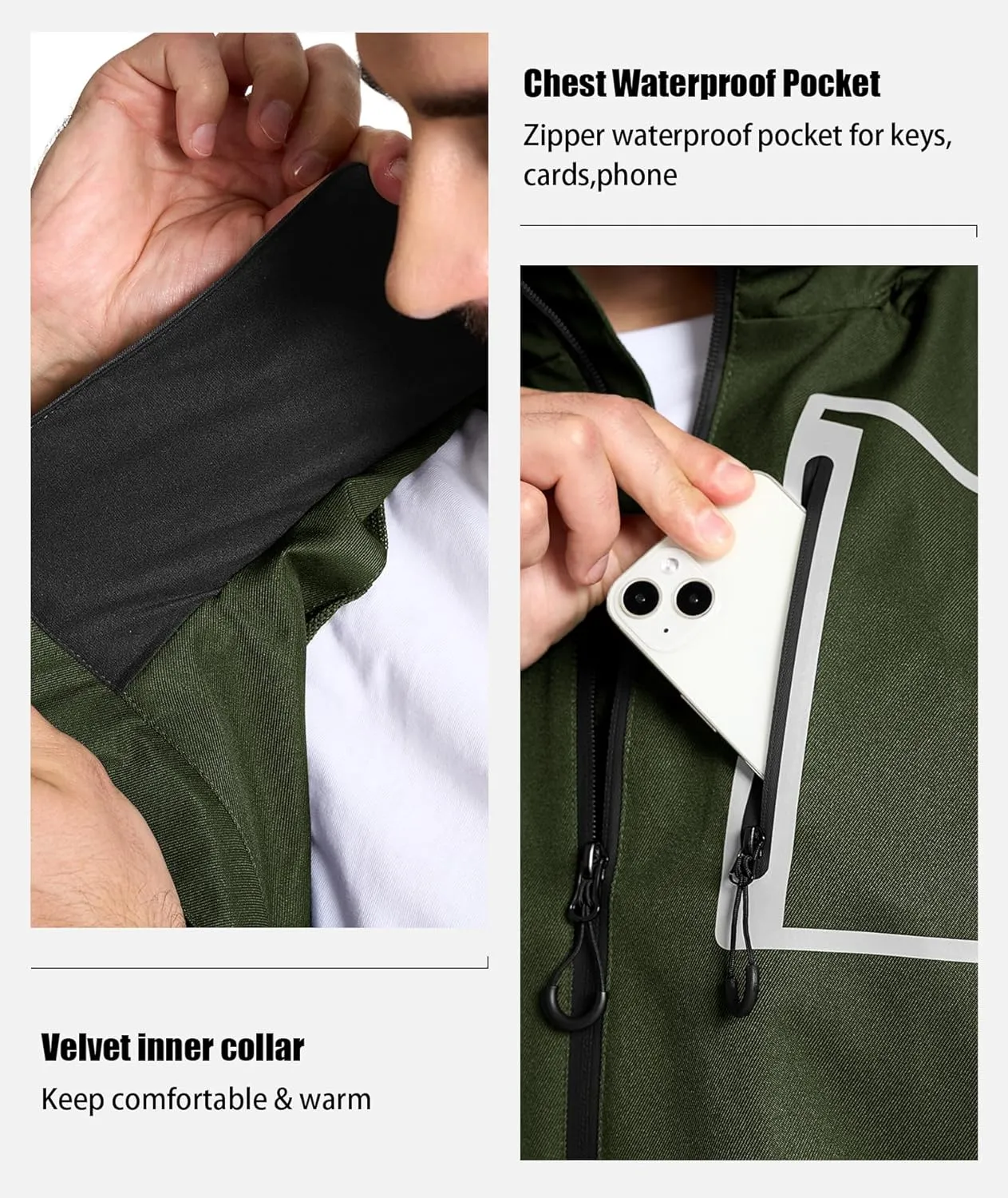 SWISSWELL Golf Rain Suits for Men Waterproof Golf Rain Gear Lightweight Windbreaker Jacket and Pants for Outdoors Work