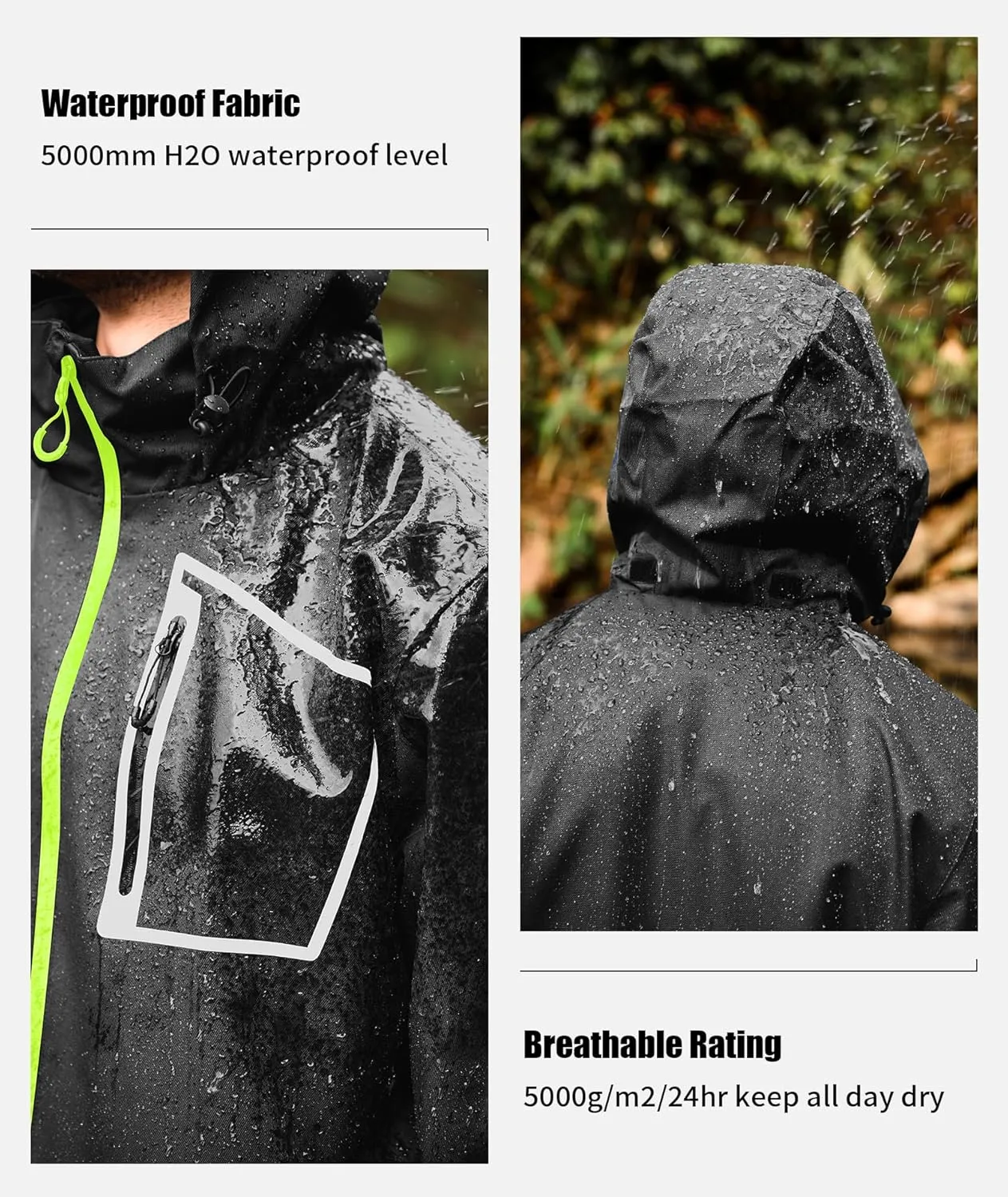 SWISSWELL Golf Rain Suits for Men Waterproof Golf Rain Gear Lightweight Windbreaker Jacket and Pants for Outdoors Work