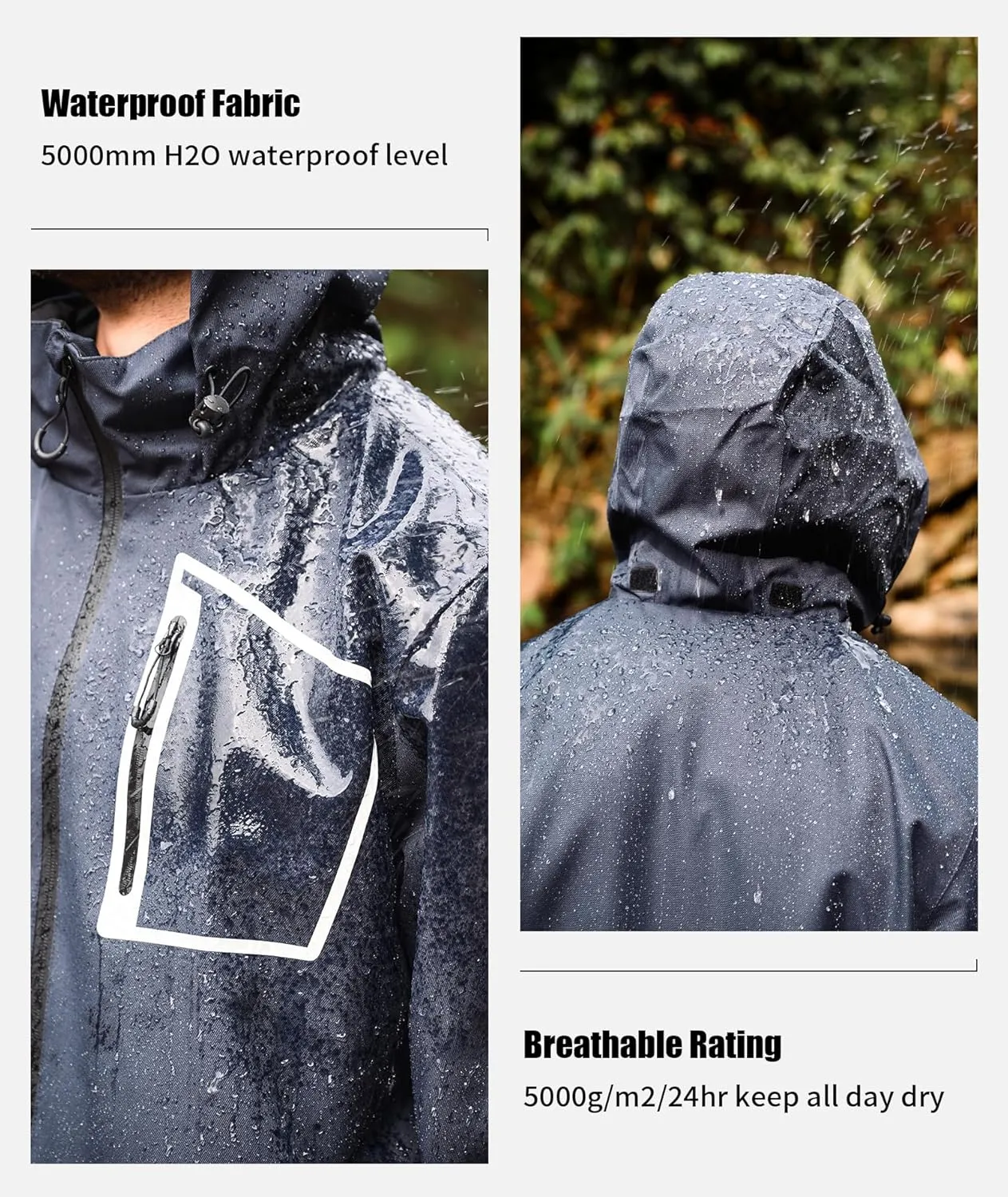 SWISSWELL Golf Rain Suits for Men Waterproof Golf Rain Gear Lightweight Windbreaker Jacket and Pants for Outdoors Work