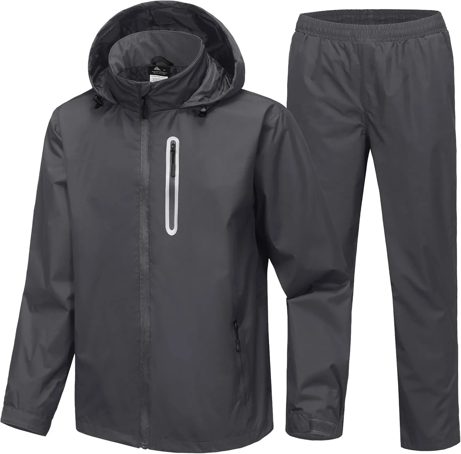 SWISSWELL Men's Waterproof Golf Rain Suit Rain Gear Jacket and Pant Outdoor Lightweight Hooded Raincoat