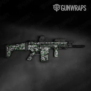 Tactical Erratic Green Tiger Camo Gun Skin Vinyl Wrap