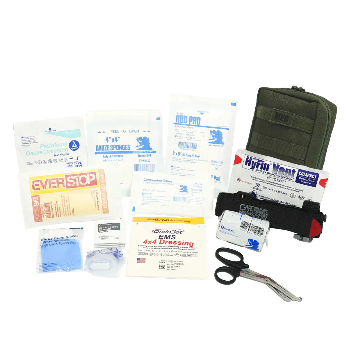 Tactical IFAK PRO Kit with Bleeding Control - Olive Drab