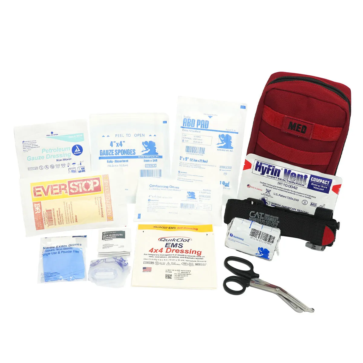 Tactical IFAK PRO Kit with Bleeding Control - Red
