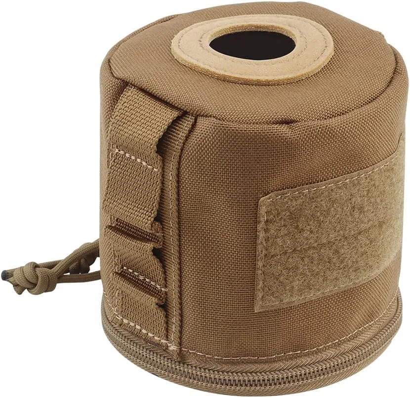 Tactical Molle Round Tissue Case Multifunctional Storage Bag Camping Picnic Tissue Protect Cover Military Fan Equipment
