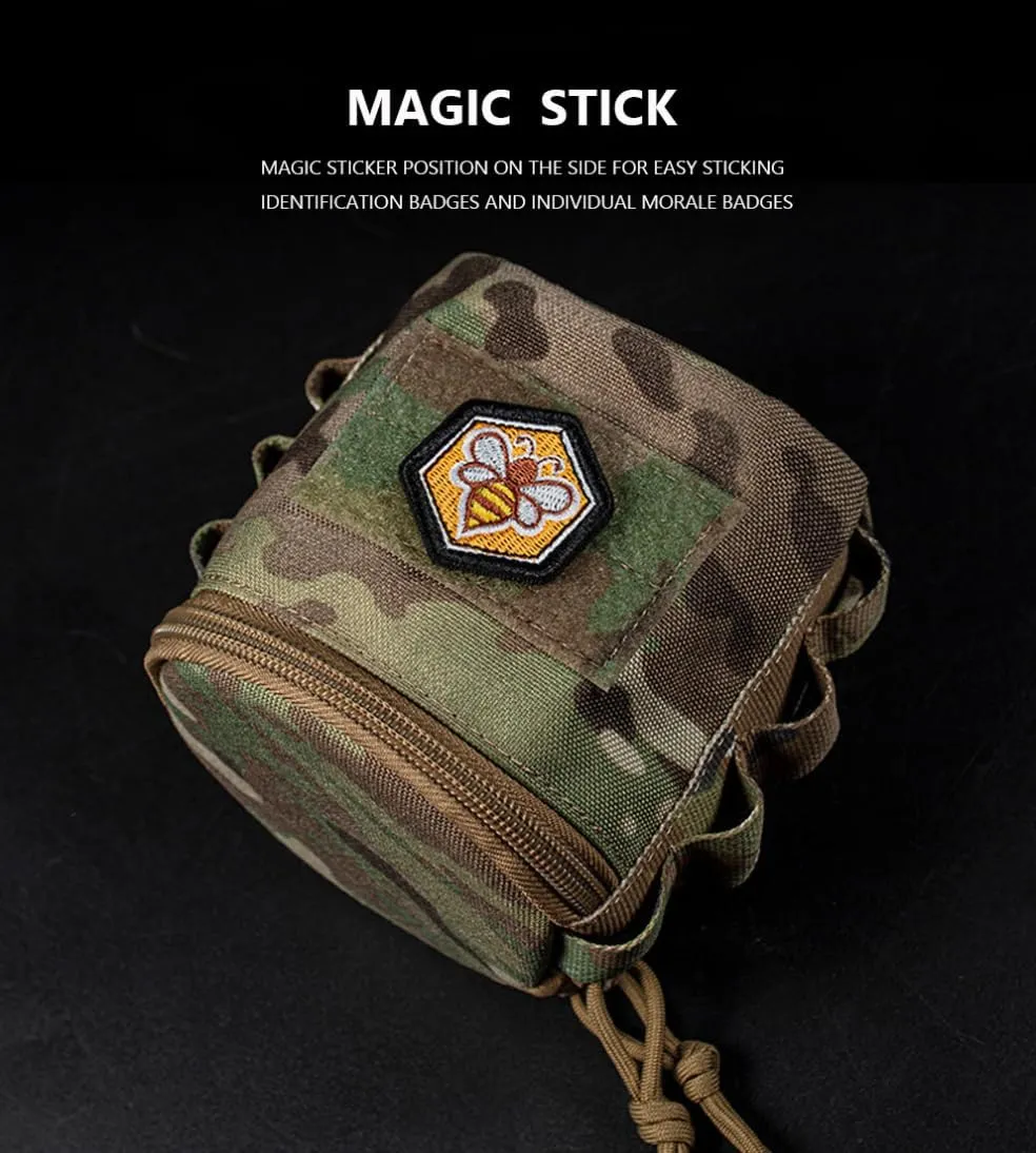 Tactical Molle Round Tissue Case Multifunctional Storage Bag Camping Picnic Tissue Protect Cover Military Fan Equipment