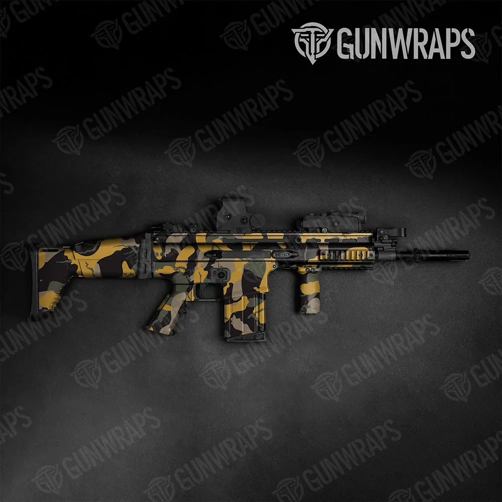 Tactical Ragged XL Militant Yellow Camo Gun Skin Vinyl Wrap