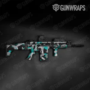 Tactical Ragged XL Tiffany Blue Tiger Camo Gun Skin Vinyl Wrap