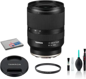 Tamron 17-28mm f/2.8 Di III RXD Lens for Sony Mirrorless Full Frame E Mount AFA046S-700 with UV Filter   Cleaning Kit (International Model)