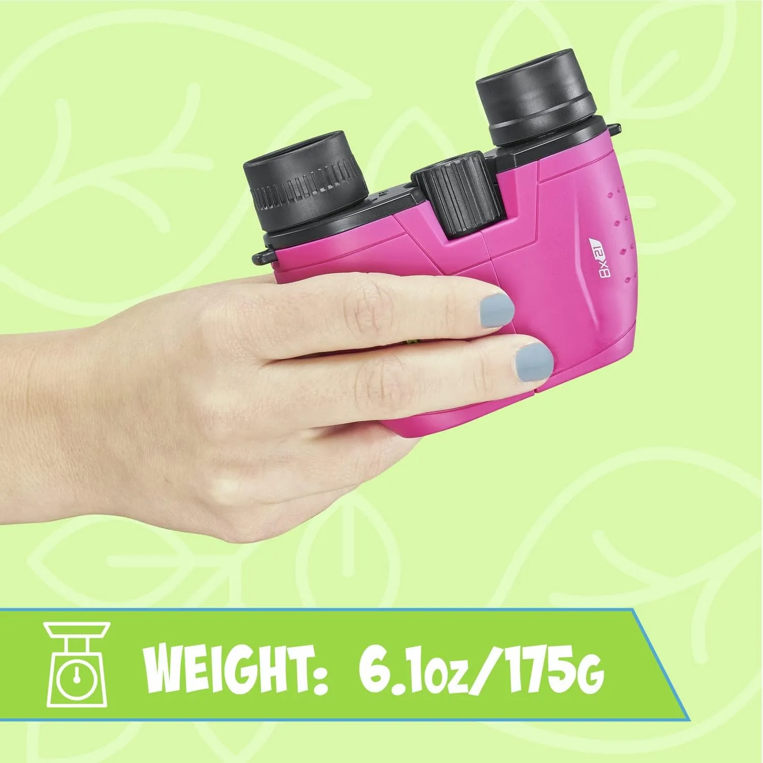 Tasco Kids Binoculars 8x21, Compact Binoculars for Kids Ages 3-12, Great for Adventures, Hiking, Camping, Travel, Bird Watching