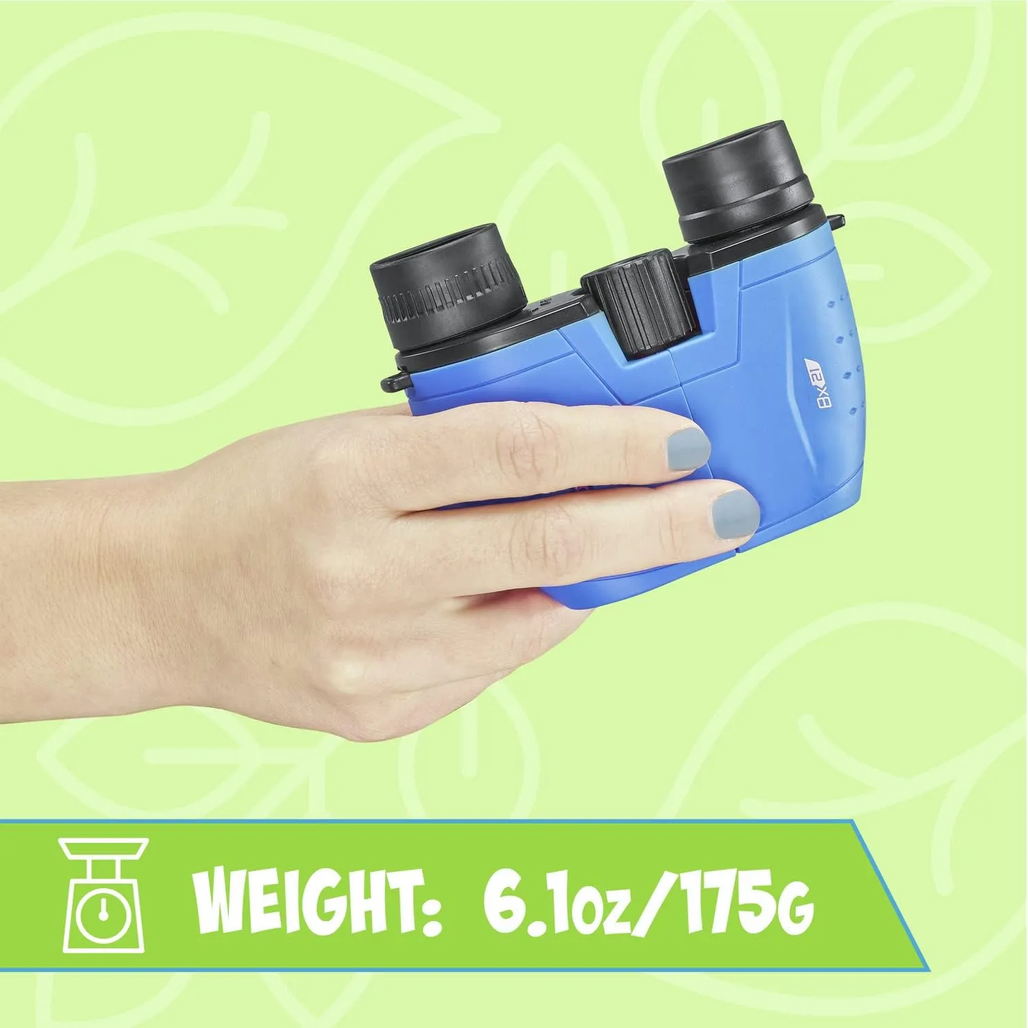 Tasco Kids Binoculars 8x21, Compact Binoculars for Kids Ages 3-12, Great for Adventures, Hiking, Camping, Travel, Bird Watching