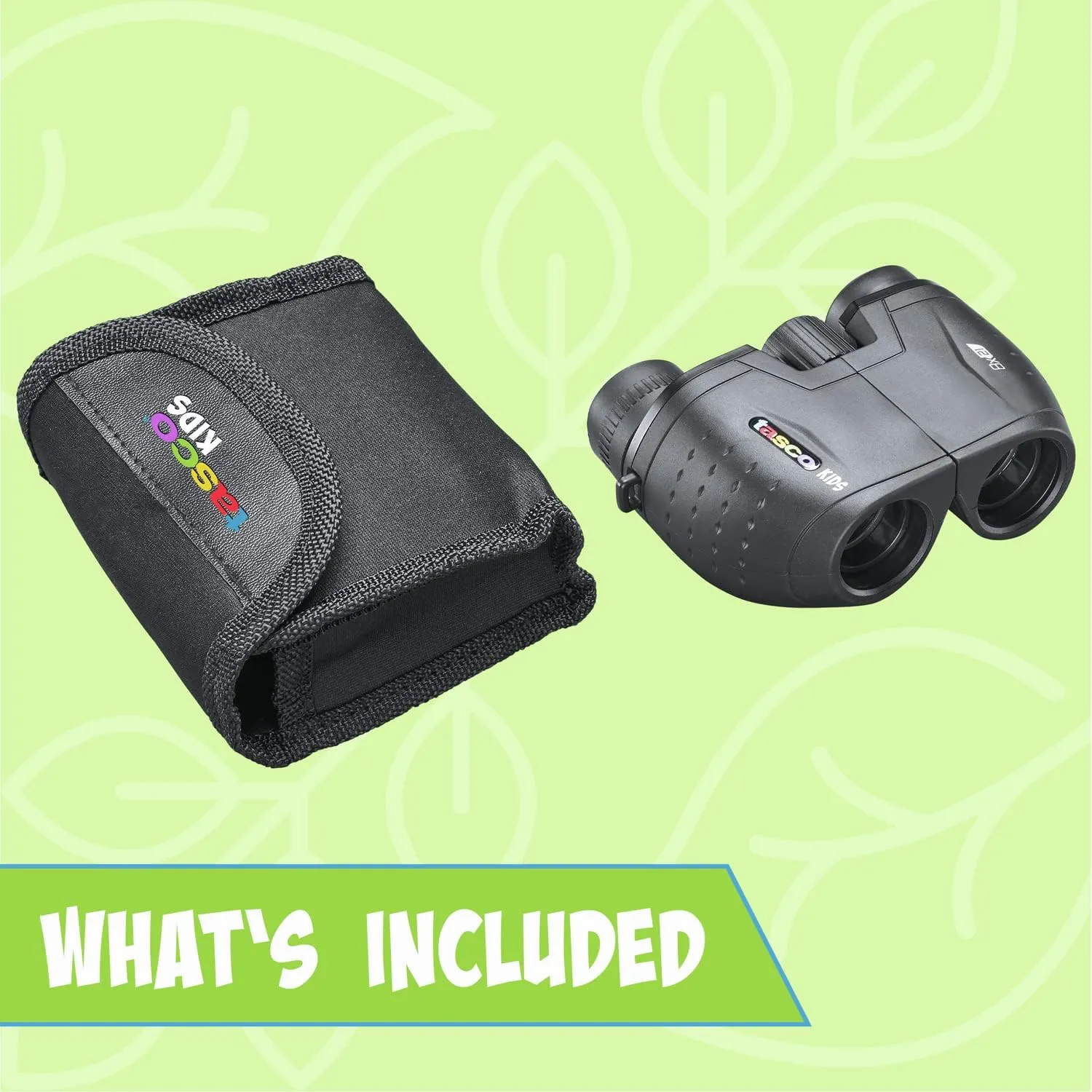 Tasco Kids Binoculars 8x21, Compact Binoculars for Kids Ages 3-12, Great for Adventures, Hiking, Camping, Travel, Bird Watching