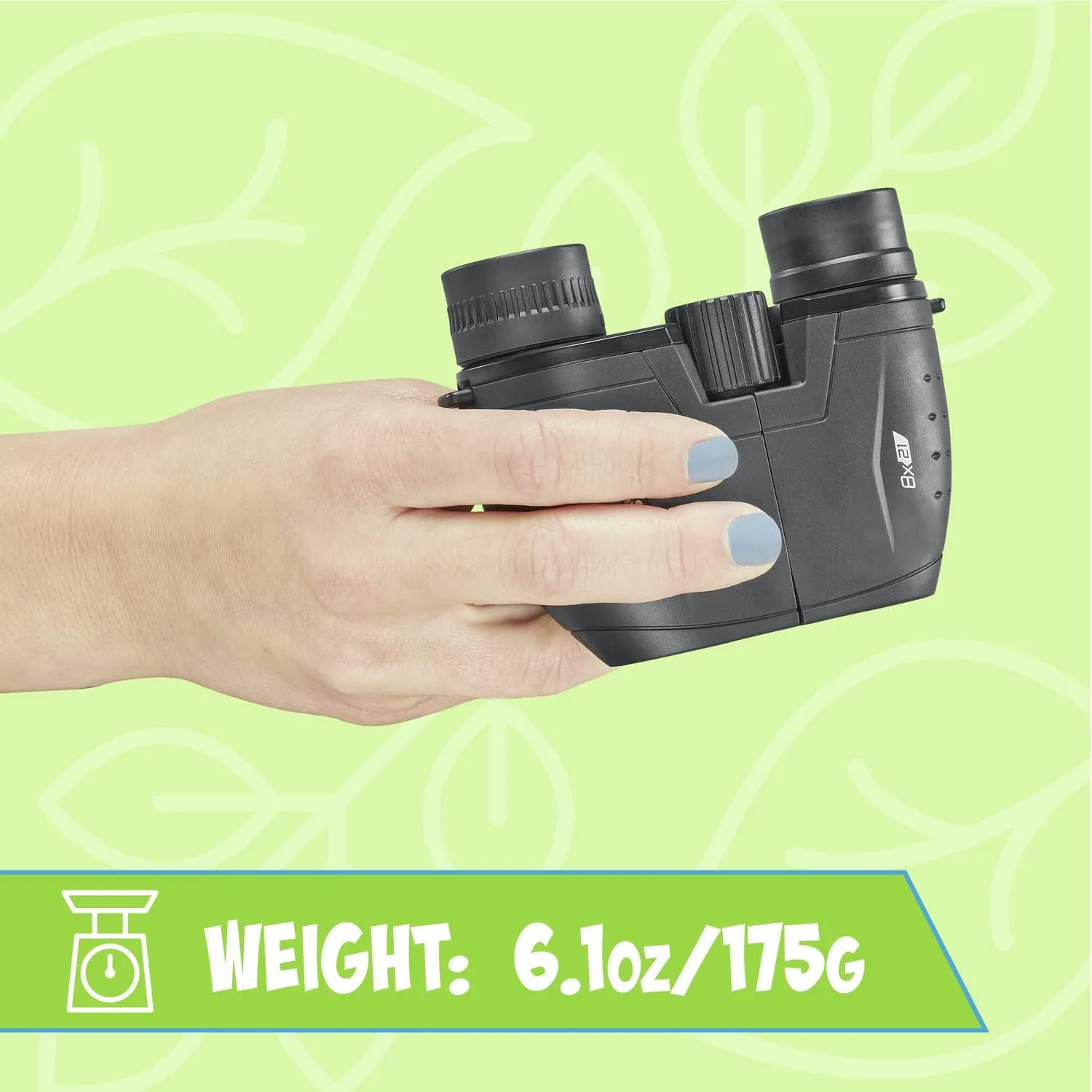 Tasco Kids Binoculars 8x21, Compact Binoculars for Kids Ages 3-12, Great for Adventures, Hiking, Camping, Travel, Bird Watching