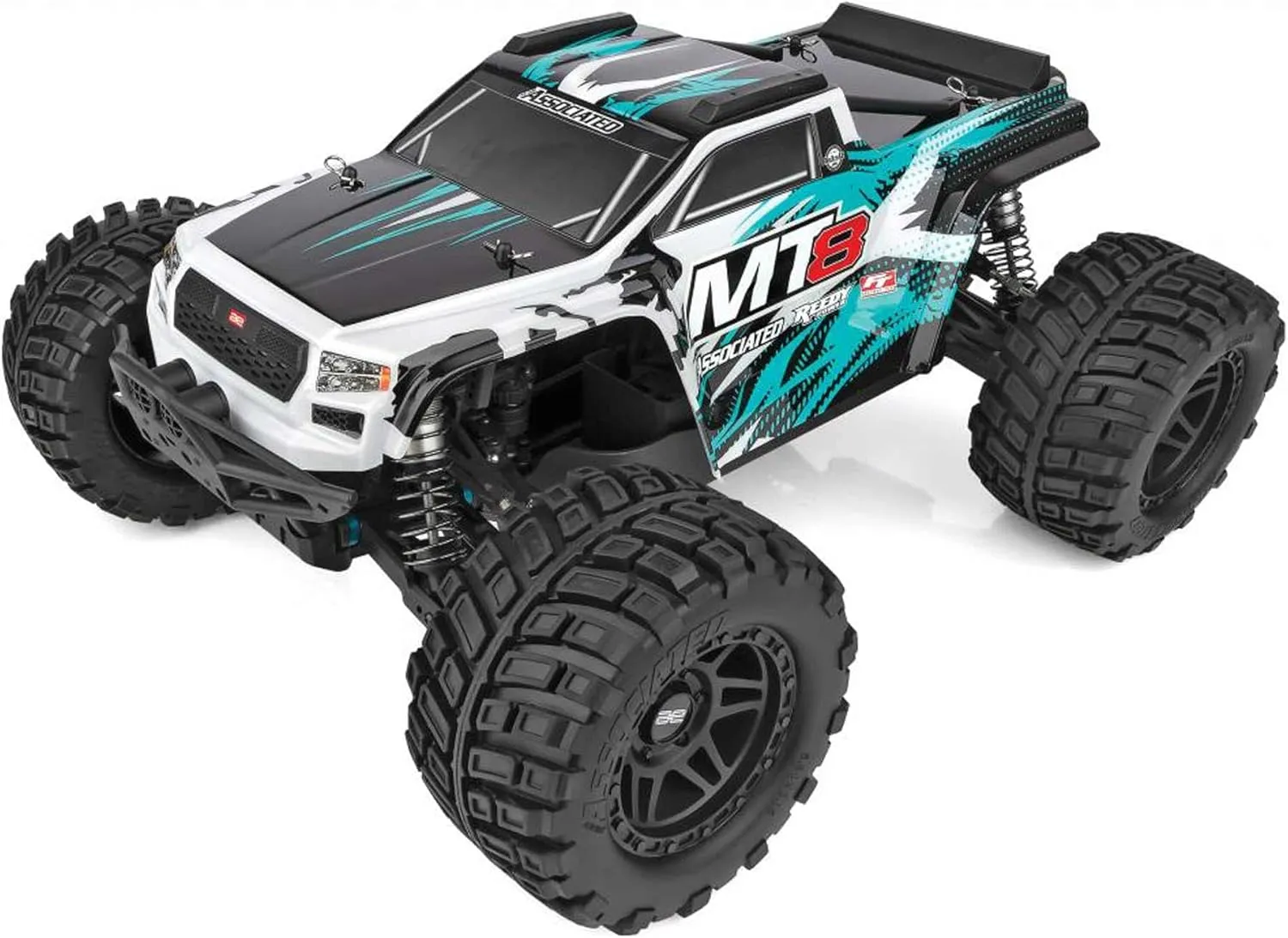 Team Associated Rival MT8 RTR Teal LiPo Combo ASC20521C Trucks Electric RTR 1/10 Off-Road