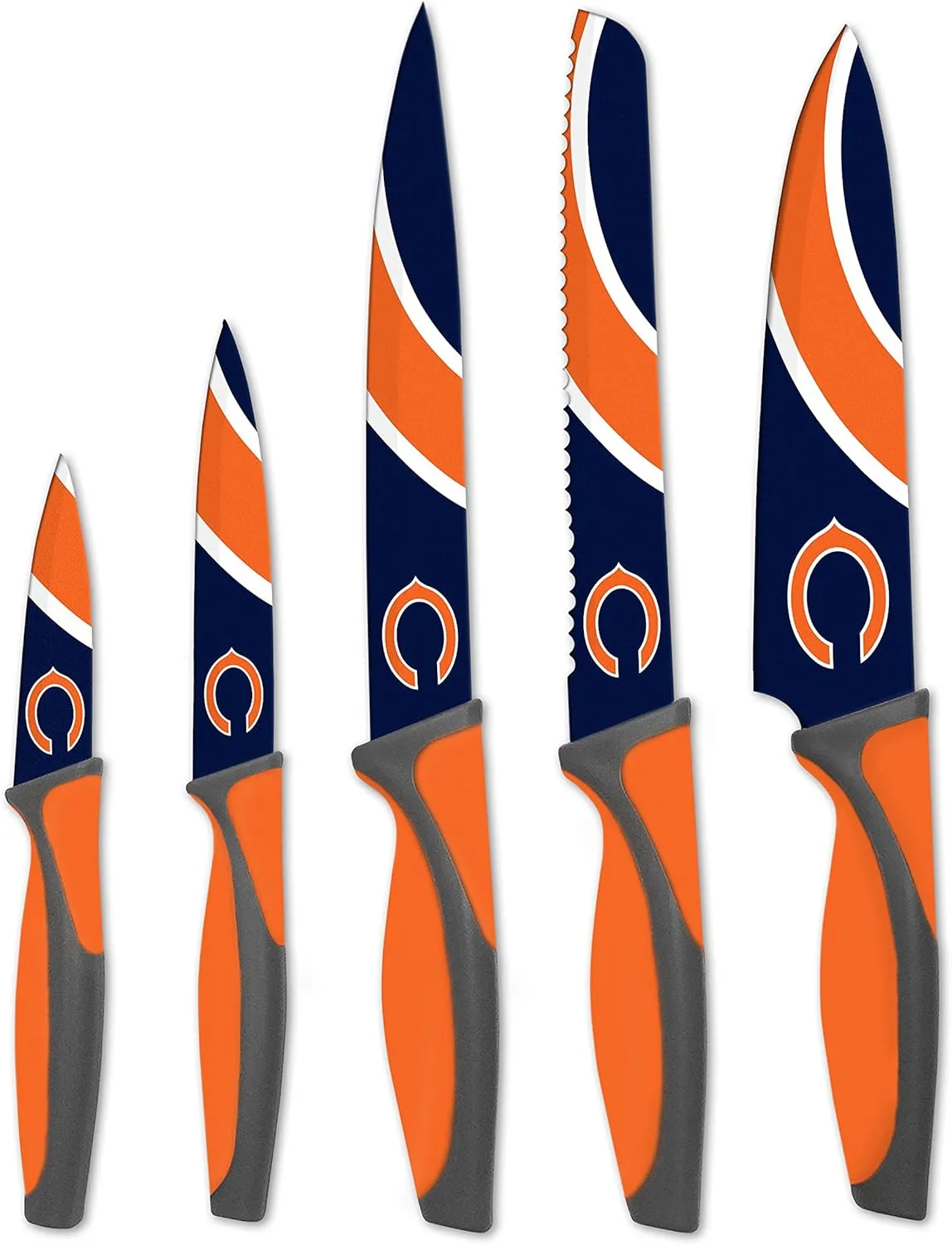 The Sports Vault NFL Chicago Bears Kitchen Knives, 5-Piece Set