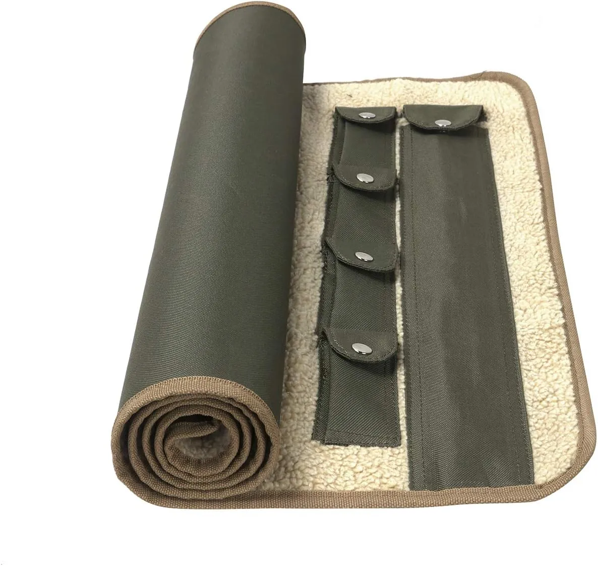 Tourbon Gun Rifle Roll-up Cleaning Mat Pad Shooting Hunting Gun Tool Kit Fleece Lined