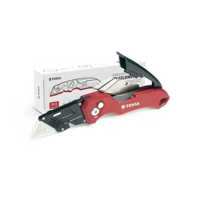 Tovia Folding Utility Knife with Handy Blade Storage