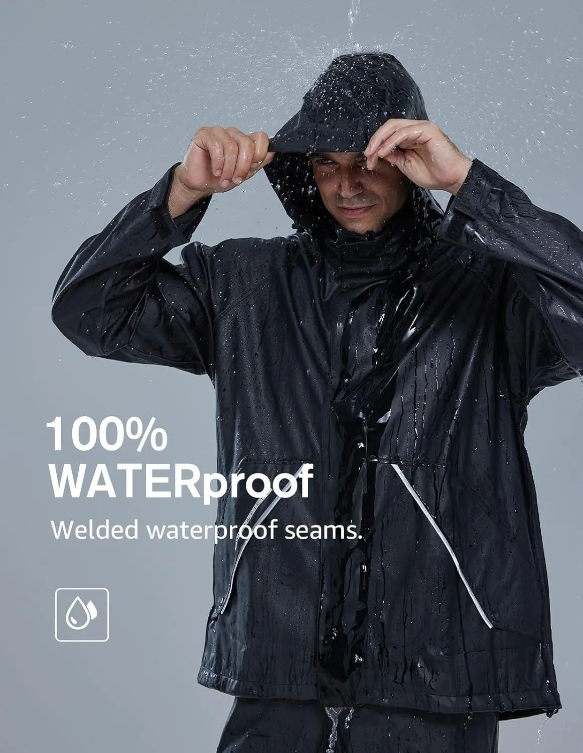 TOWN&FIELD Rain Suits for Fishing Waterproof Rain Gear for Men Women Heavy Duty Rain Coat Jacket with Pants/Overalls