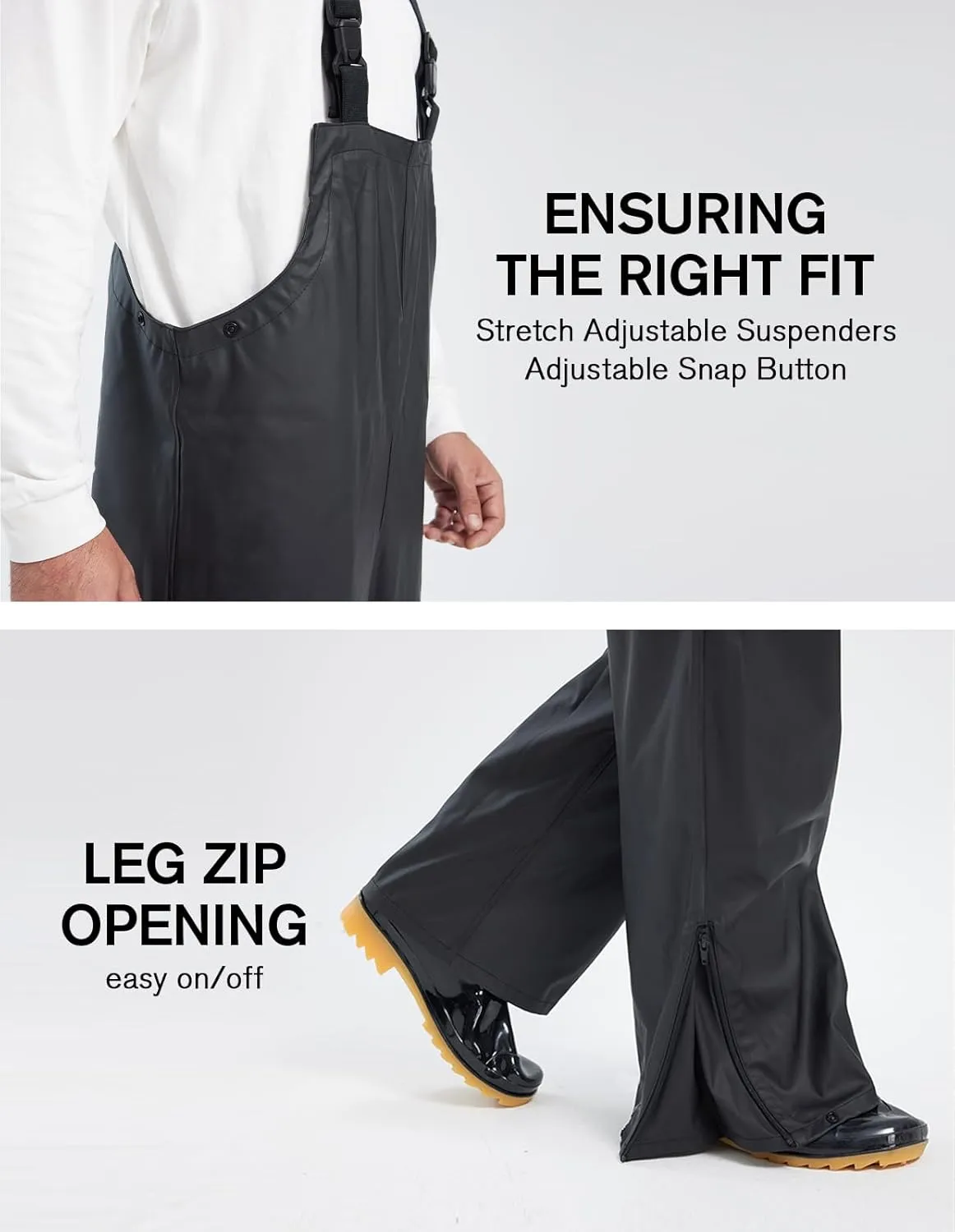 TOWN&FIELD Rain Suits for Fishing Waterproof Rain Gear for Men Women Heavy Duty Rain Coat Jacket with Pants/Overalls