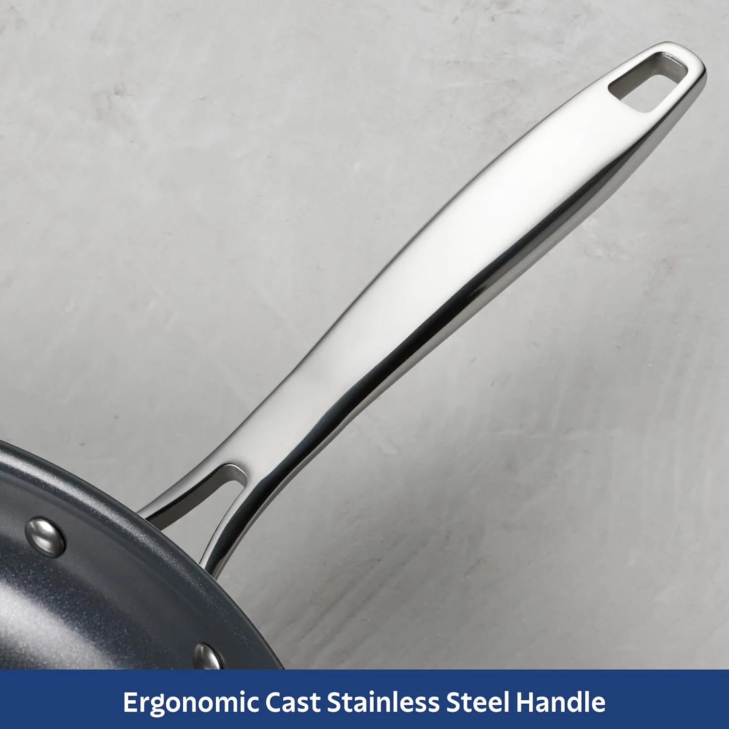 Tramontina Seattle 12-Inch Tri-Ply Clad Stainless Steel Large Frying Pan with Ceramic Non Stick Interior, Induction-Ready Nonstick Skillet, Oven-Safe, Dishwasher-Safe