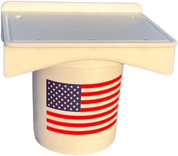 TRAPSKI Made in the USA | Common or Premium Bucket Raised Fillet Cutting Board Table | 1/2 inch Thick HDPE UV Protected | Non-Skid or Mark Rubber Feet (White, 18" Wx13 Dx5 H)