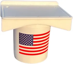 TRAPSKI Made in the USA | Common or Premium Bucket Raised Fillet Cutting Board Table | 1/2 inch Thick HDPE UV Protected | Non-Skid or Mark Rubber Feet (White, 18" Wx13 Dx5 H)