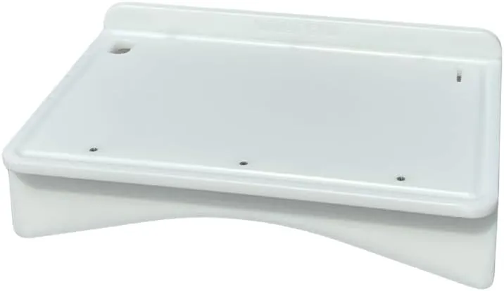 TRAPSKI Made in the USA | Common or Premium Bucket Raised Fillet Cutting Board Table | 1/2 inch Thick HDPE UV Protected | Non-Skid or Mark Rubber Feet (White, 18" Wx13 Dx5 H)