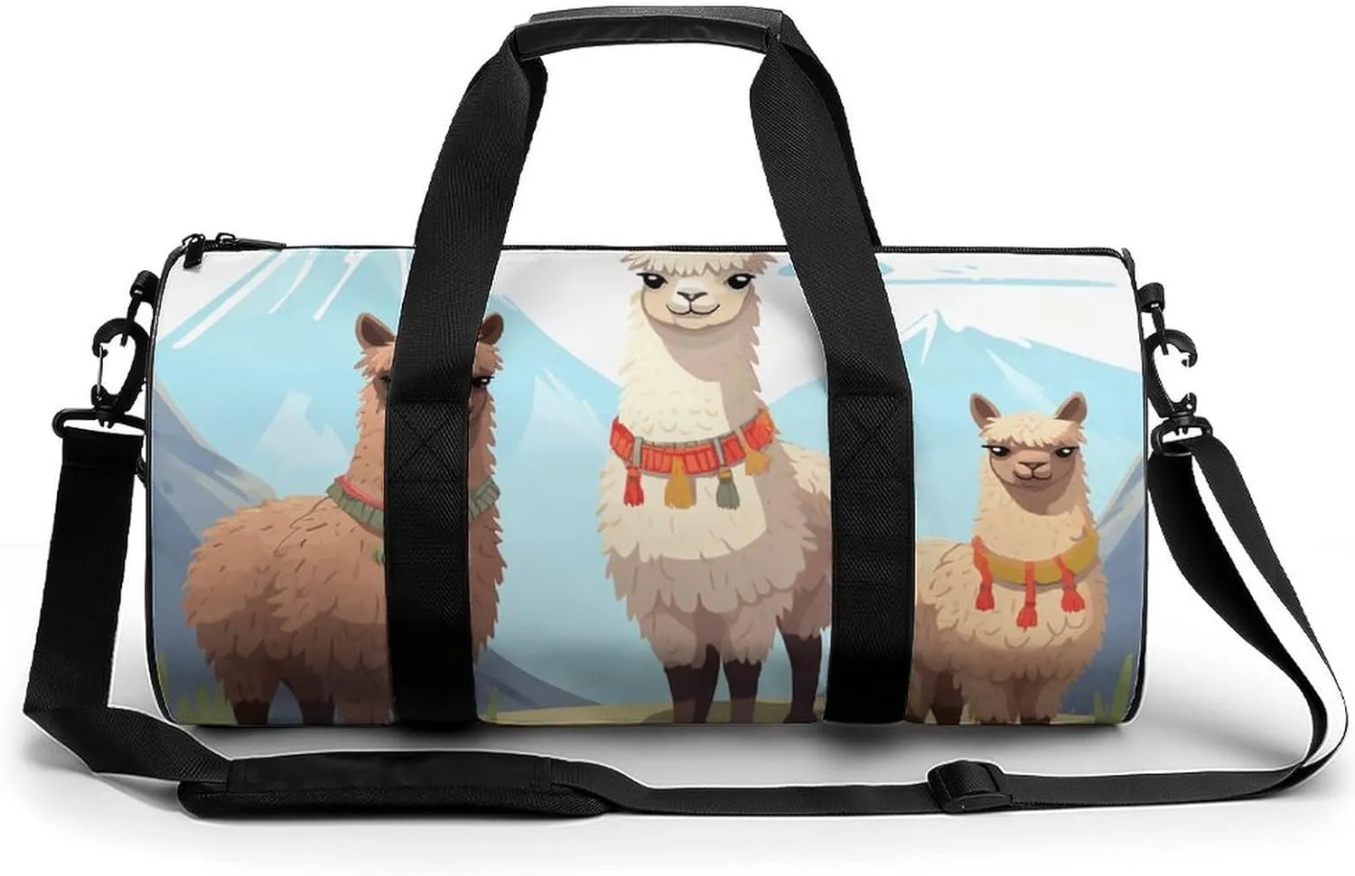 Travel Duffel Bag for Men And Women,Llama And Alpaca Waterproof Sports Fitness Bag Portable Travel Duffel Bag