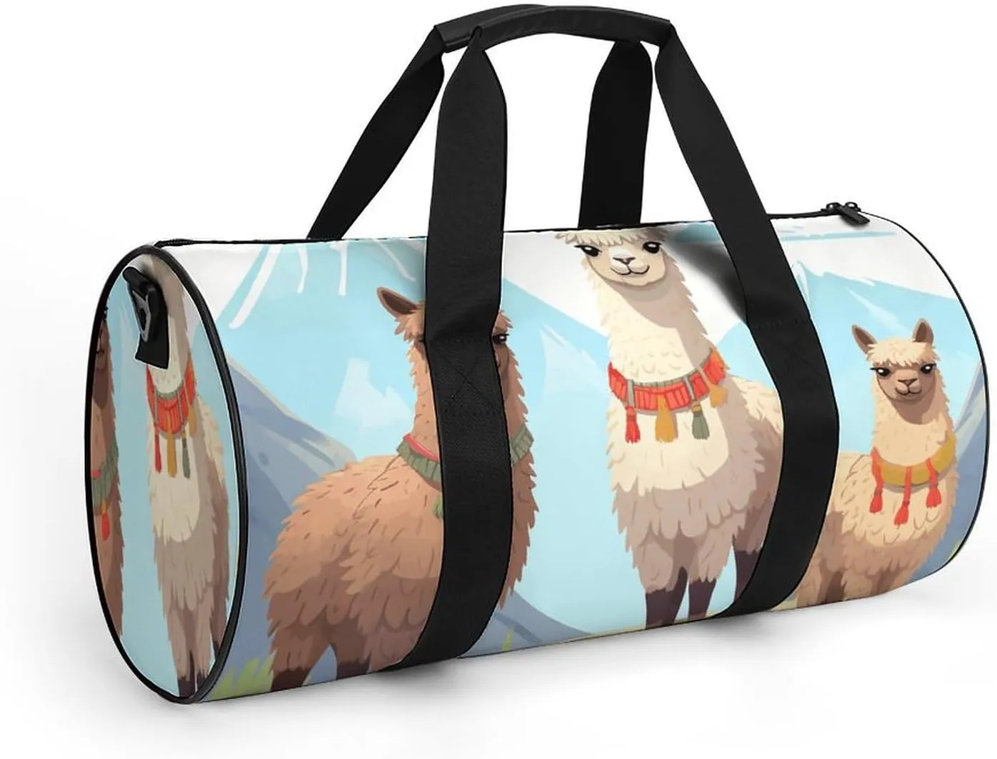 Travel Duffel Bag for Men And Women,Llama And Alpaca Waterproof Sports Fitness Bag Portable Travel Duffel Bag