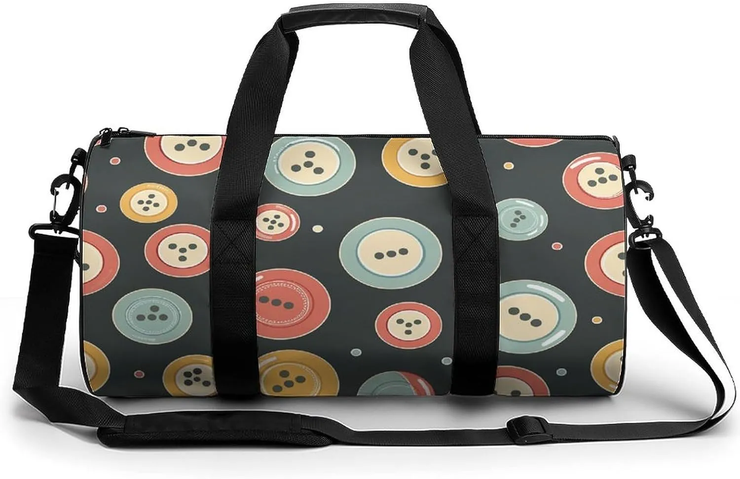 Travel Duffel Bag for Men And Women,Retro Color Pattern Waterproof Sports Fitness Bag Portable Travel Duffel Bag