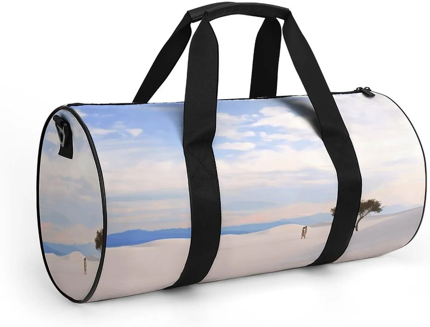 Travel Duffel Bag for Men And Women,Romantic White Sand Landscape Waterproof Sports Fitness Bag Portable Travel Duffel Bag