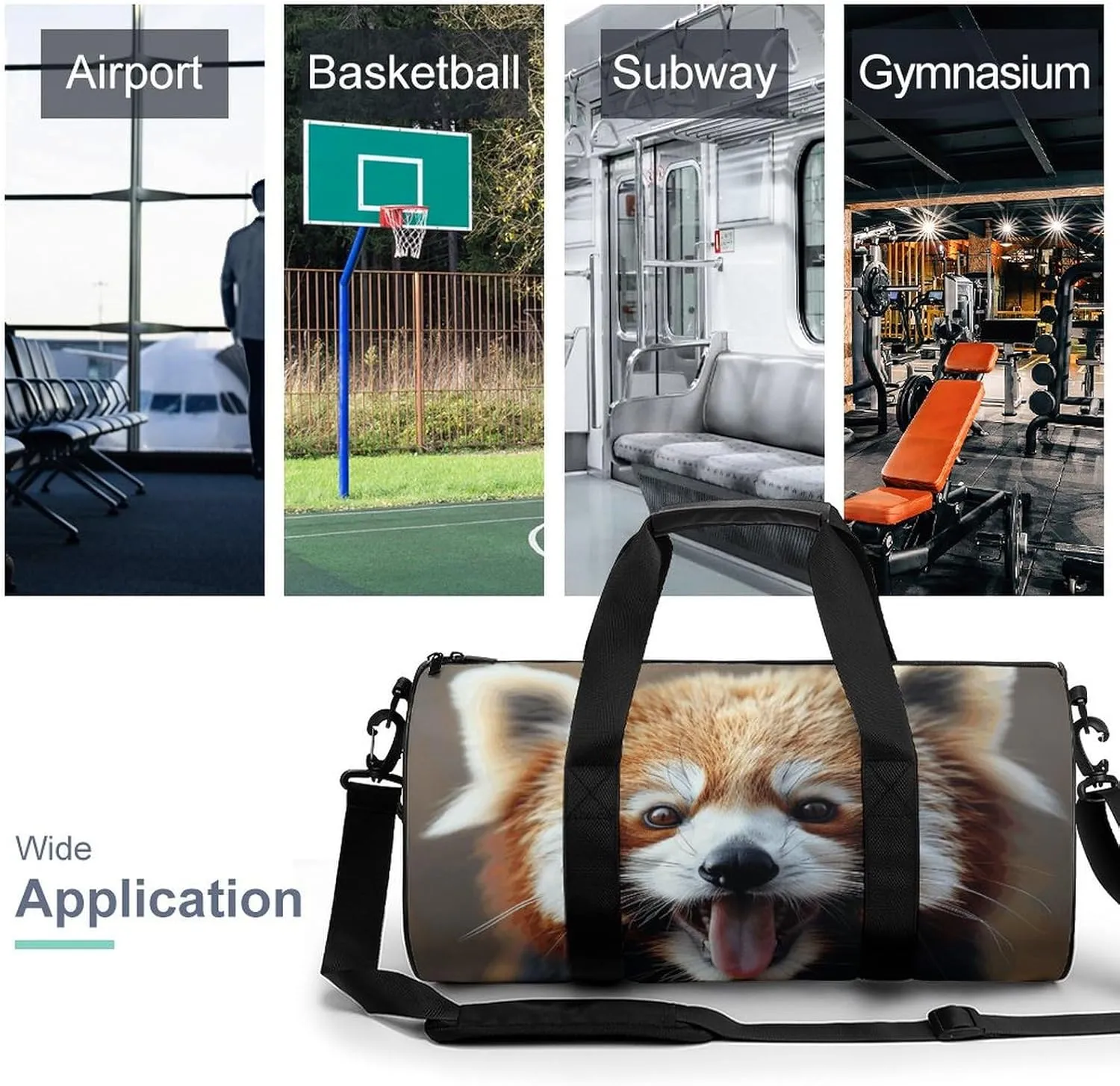 Travel Duffel Bag for Men And Women,Sticking Out Tongue Waterproof Sports Fitness Bag Portable Travel Duffel Bag