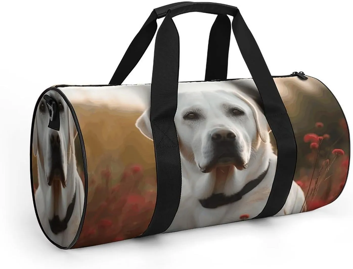 Travel Duffel Bag for Men And Women,White Labrador Waterproof Sports Fitness Bag Portable Travel Duffel Bag