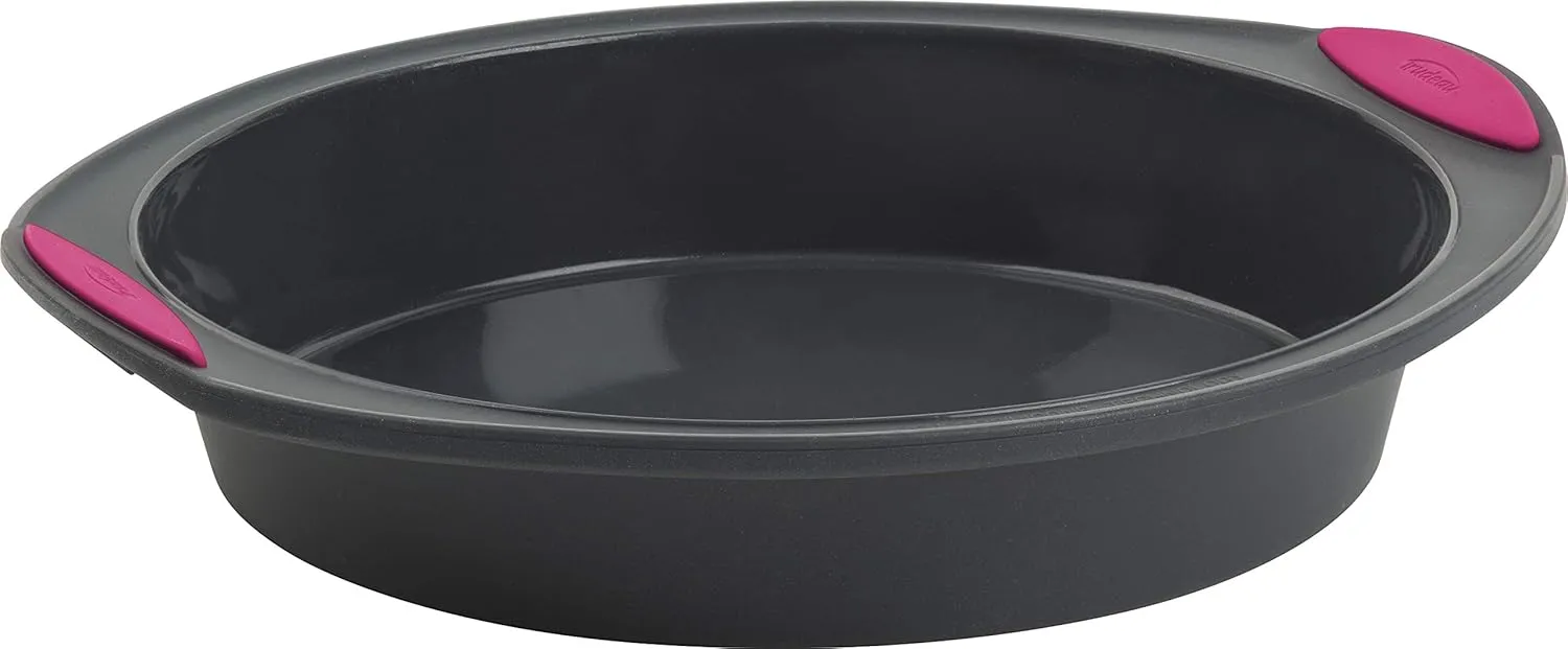 Trudeau Round Silicone Cake Pan, 9 inch, Fuchsia