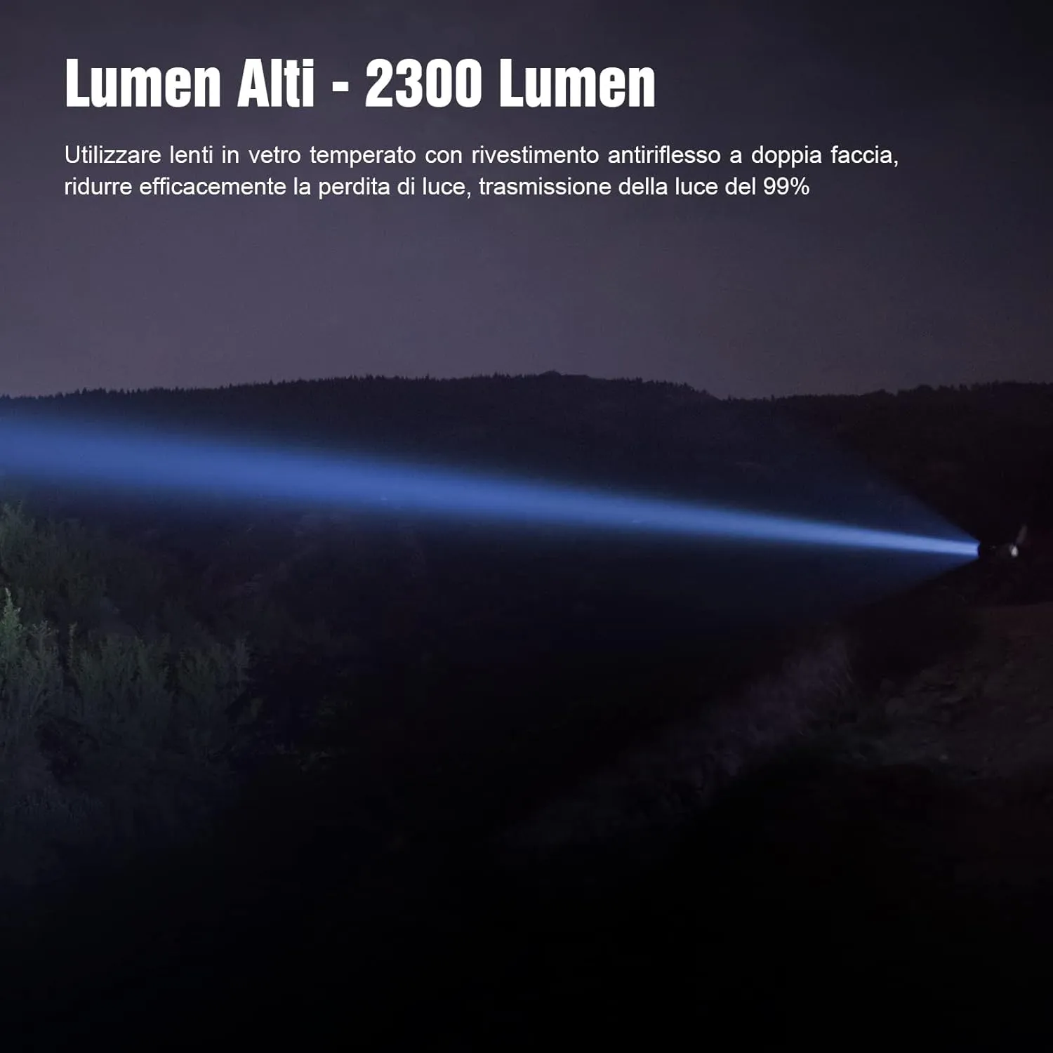 TrustFire T70 Hunting Flashlight, 2300 Lumens Hunting Light 1000M Range Tactical Hunting Flashlight Predator Flashlight with Pressure Switch Flashlight High Lumens for Hog Coyote Varmint Night Hunting