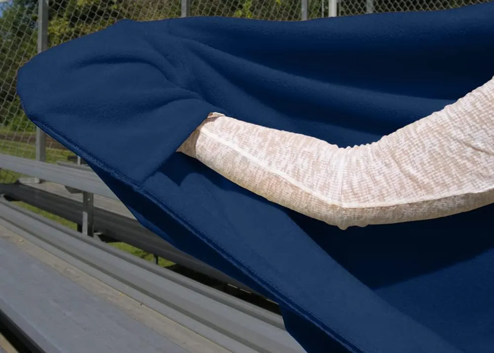 Ultimate SportsWrap - Patented - The Only Wearable Weatherproof/Stadium/Picnic/Sports Blanket, Complete with Upper and Lower Zippers, Lined & Adjustable Hood and Inside Hand Warmers, 70" X 58"