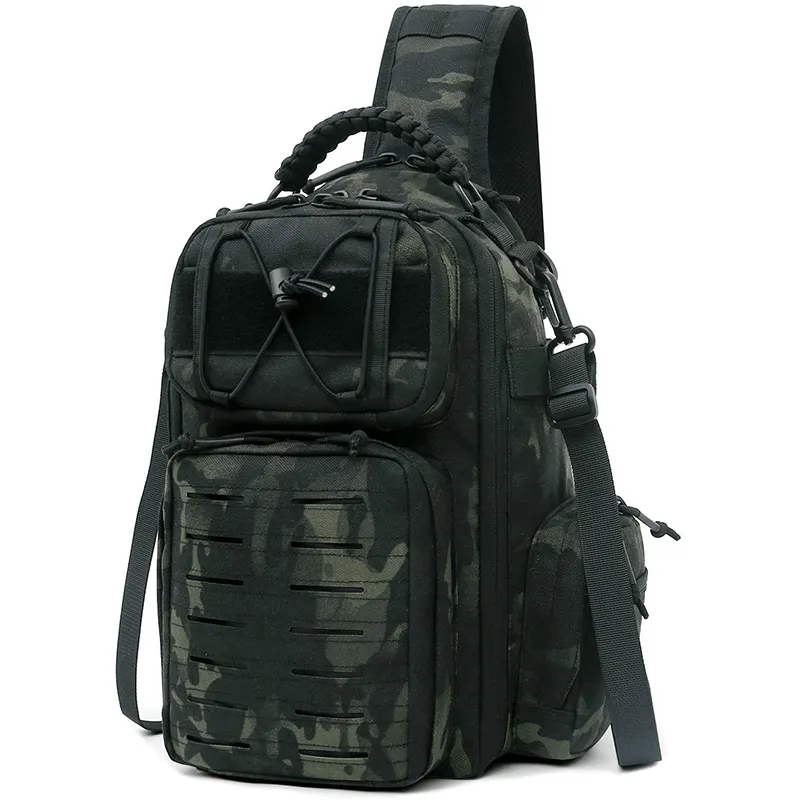 Upgraded Tactical Sling Bag with Waterproof and Anti-Cut Features for Military Use