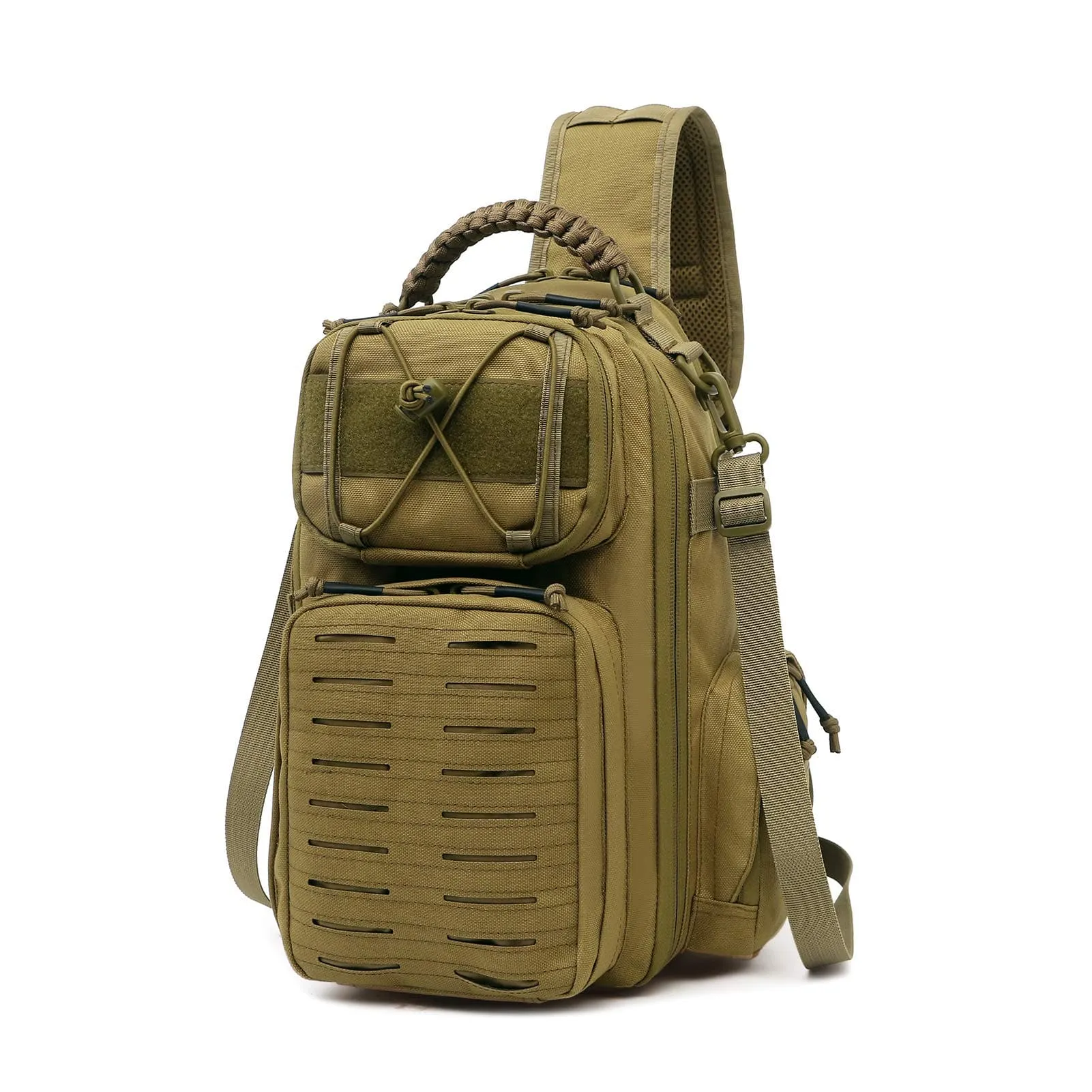 Upgraded Tactical Sling Bag with Waterproof and Anti-Cut Features for Military Use
