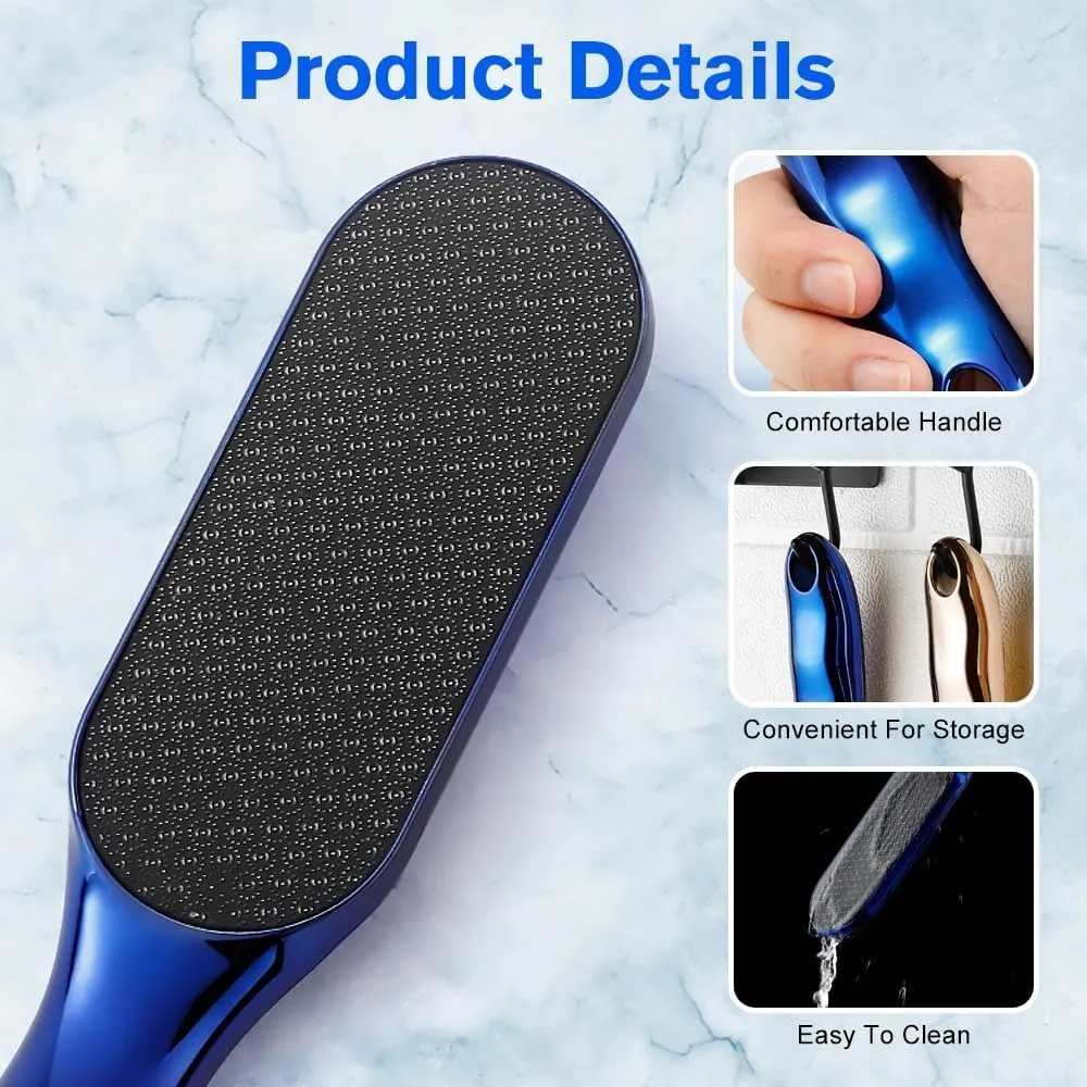Veinsgrain Foot File, 2025 New Veins Grain Foot File,Nano Glass Foot File Callus Remover,Pedicure Tool for Smooth, Foot File for Rough Dead Skin Removal Callus (Gold Blue)
