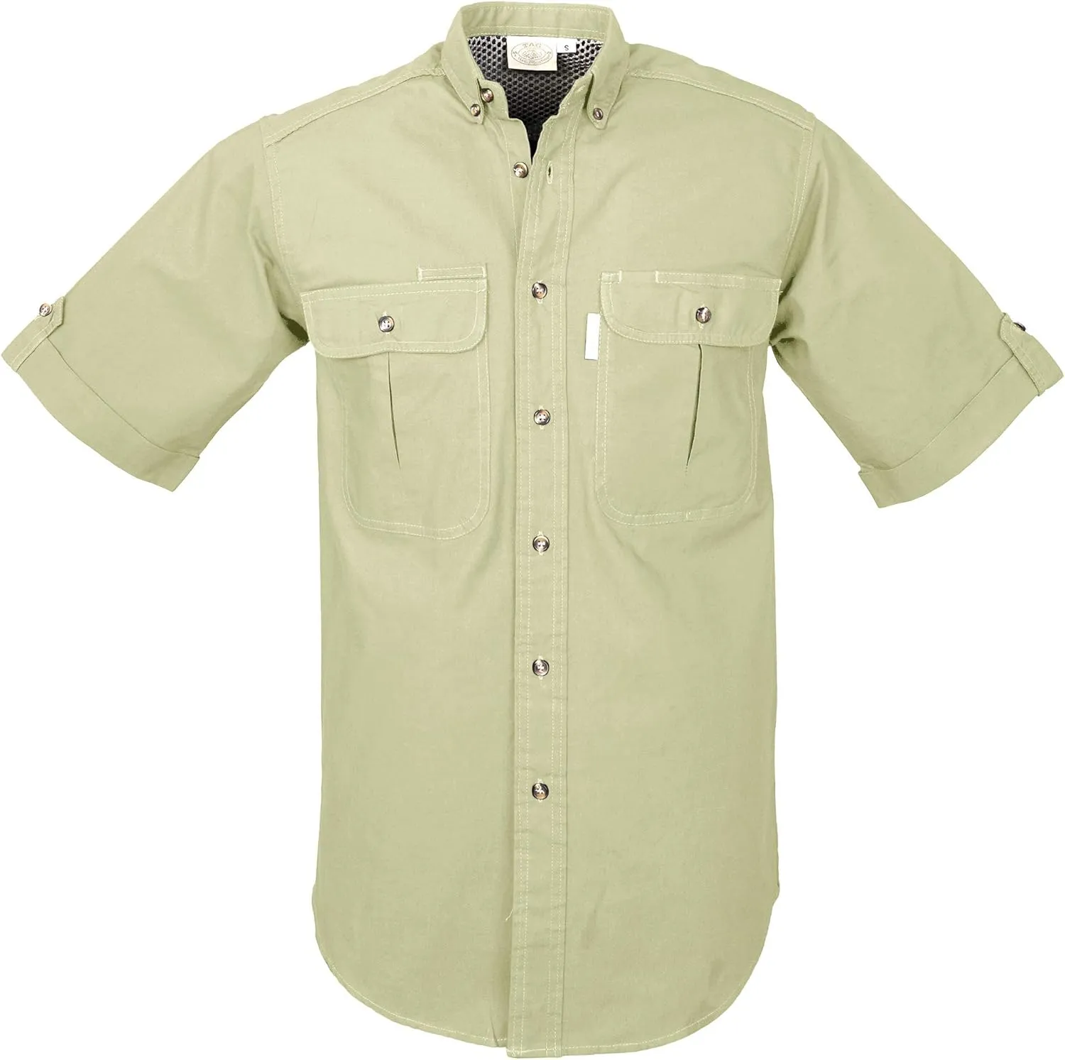 Vent Back Adventure Short Sleeve Shirt for Men, 100% Cotton for Outdoor Activities