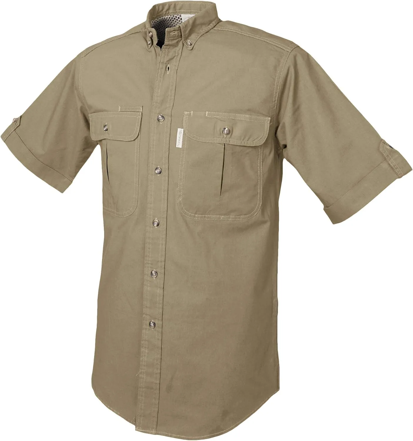 Vent Back Adventure Short Sleeve Shirt for Men, 100% Cotton for Outdoor Activities