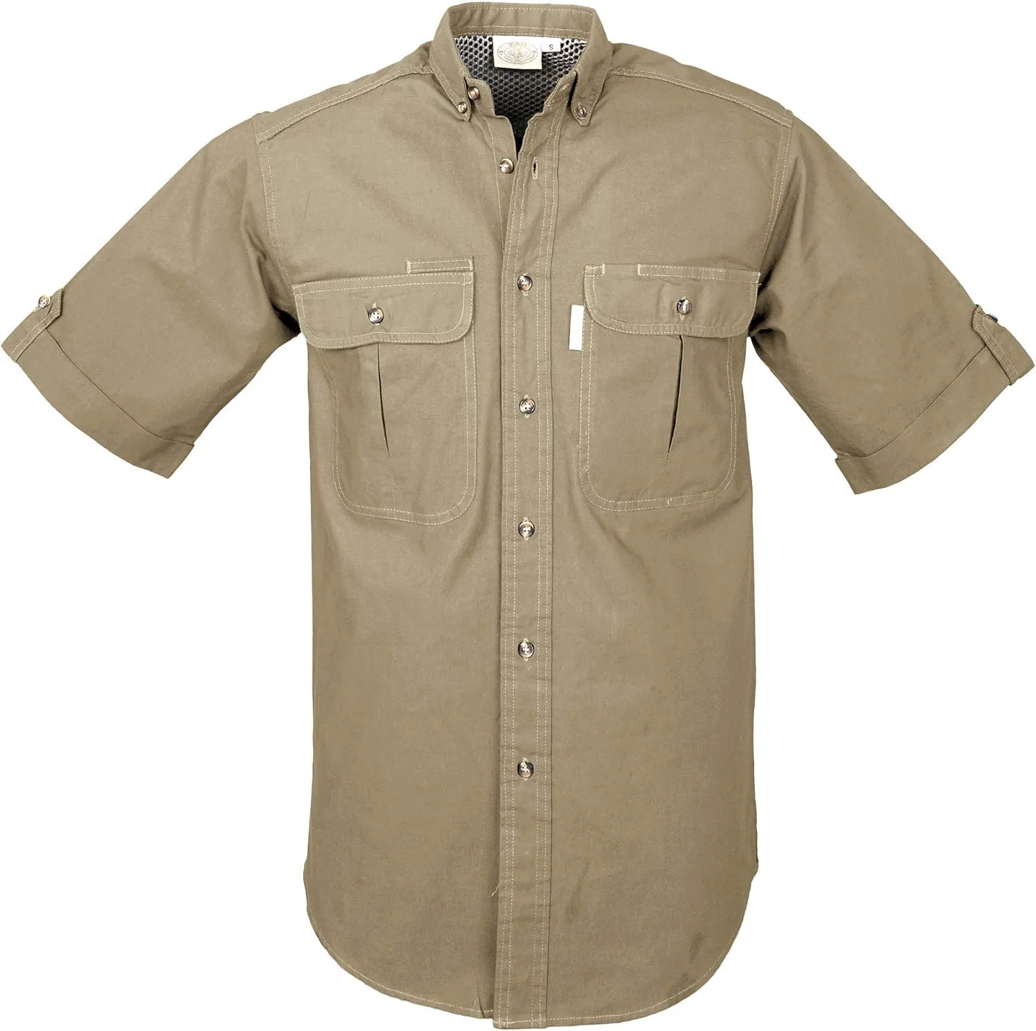 Vent Back Adventure Short Sleeve Shirt for Men, 100% Cotton for Outdoor Activities