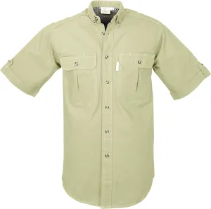 Vent Back Adventure Short Sleeve Shirt for Men, 100% Cotton for Outdoor Activities