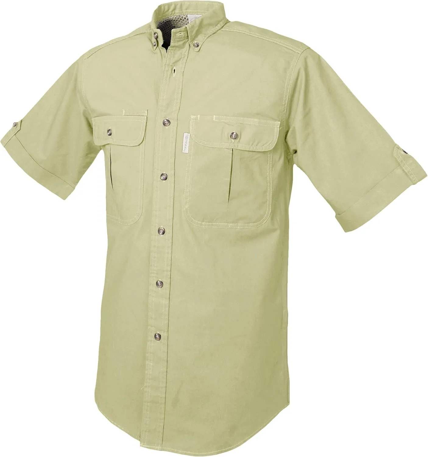 Vent Back Adventure Short Sleeve Shirt for Men, 100% Cotton for Outdoor Activities