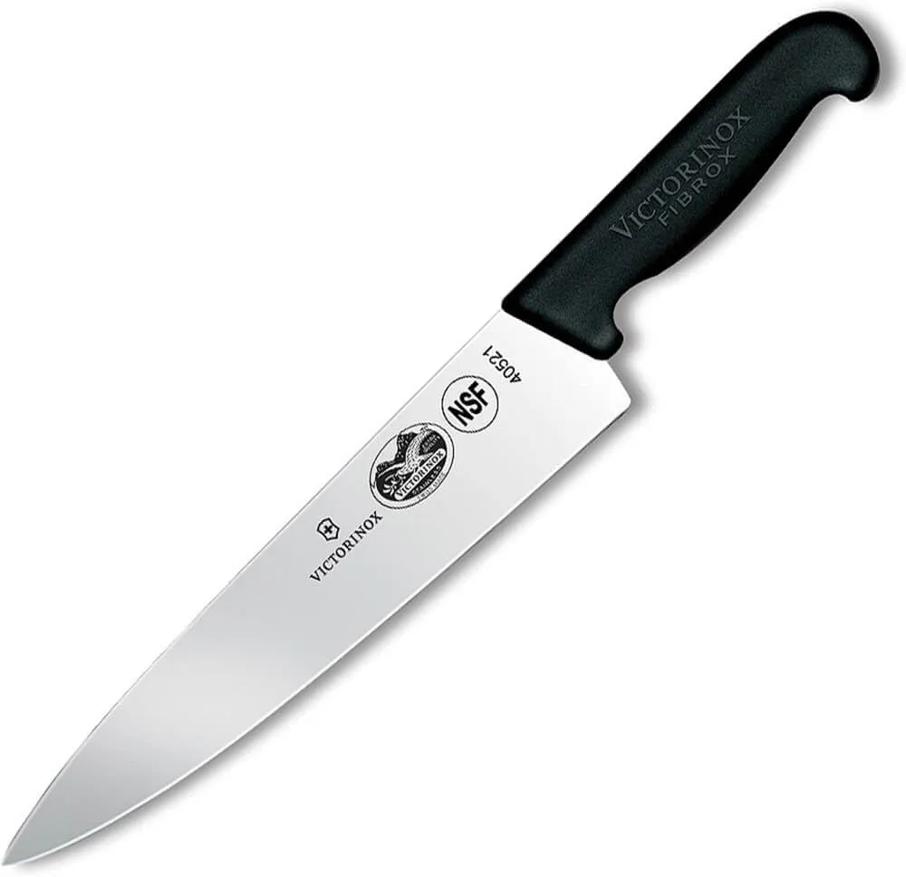 Victorinox 5.2003.25 10 Inch Fibrox Pro Chef's Knife, Black, 10"