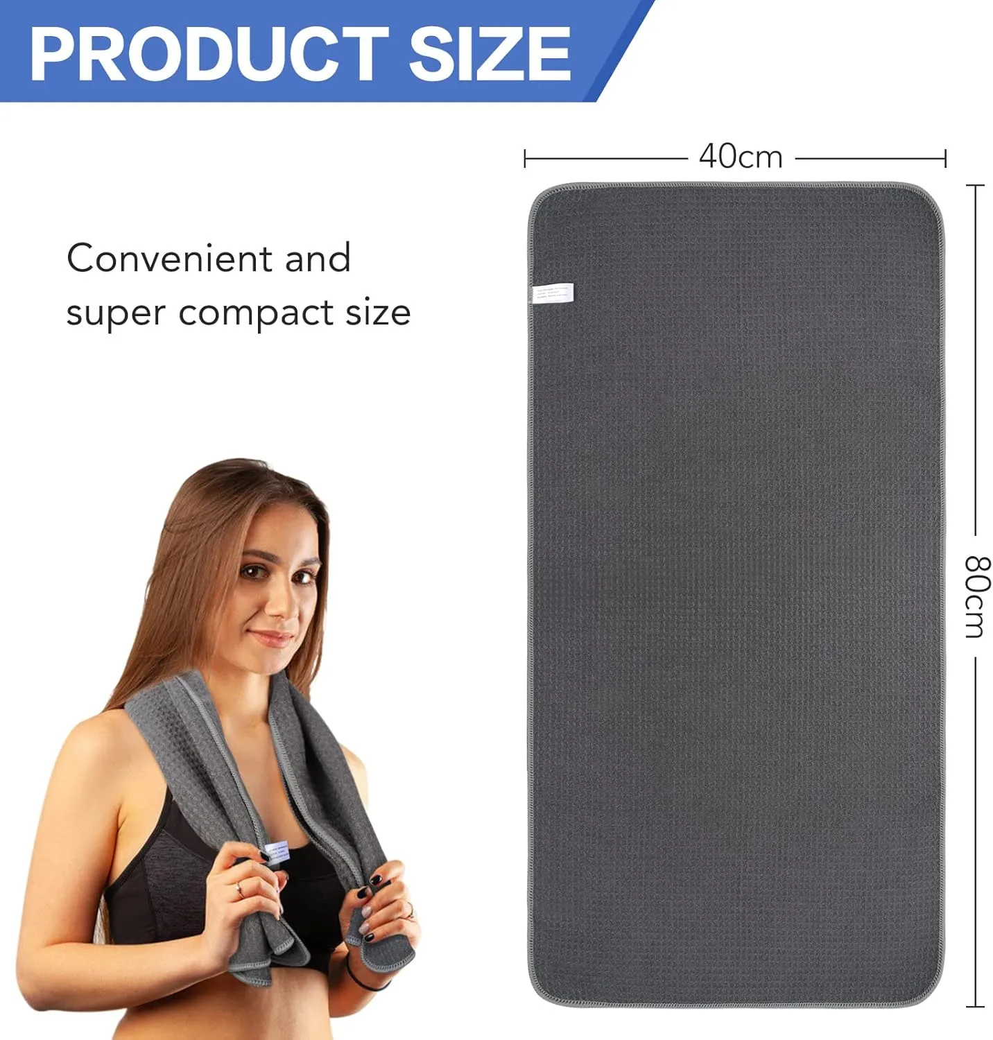 VIVOTE Microfiber Gym Towels Sports Sweat Towel Super Absorbent Ultra Soft Multi-Purpose Man Women Fitness Workout Travel Camping Hiking Yoga 16 Inch X 32 Inch
