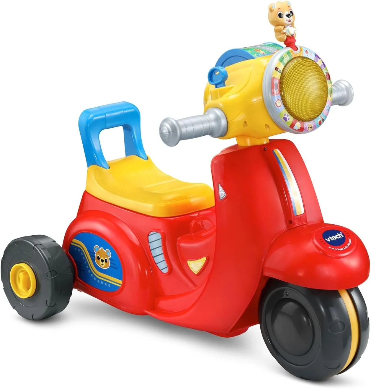 VTech 2-in-1 Map and Go Scooter for Toddlers, Red