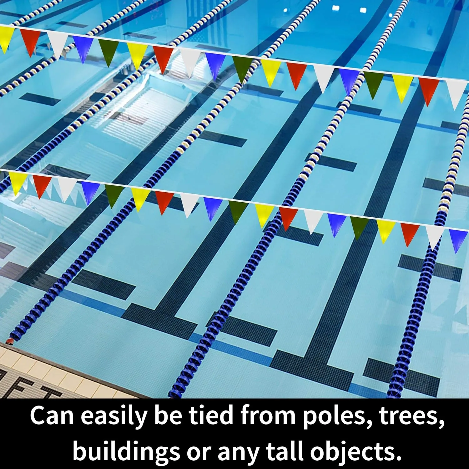 Water Gear Backstroke Flags - Meets All Regulations - Heavy-Duty Vinyl - Great for Swimmers and Divers - Competitive Swim Gear