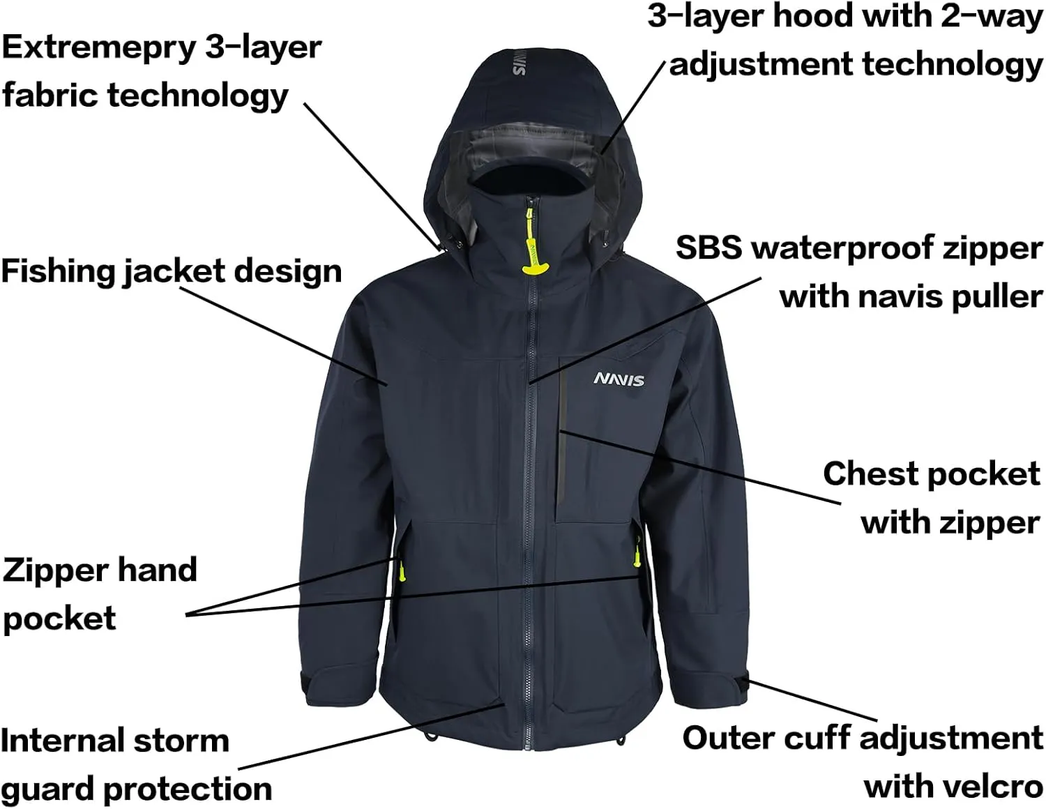 Waterproof Fishing Rain Suit - Wading Jacket & Bib Pants Set for Men, Foul Weather Gear