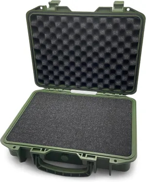Waterproof Hard Case with Lock, Customizable Foam Insert, 10.7 x 8.7 x 3.2 inches